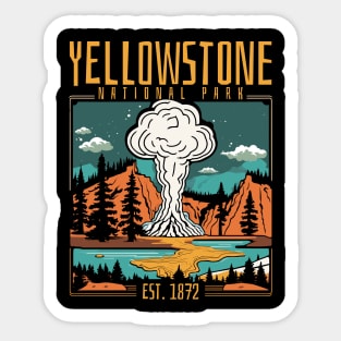 Unveiling Nature's Grandeur: A Journey Through Yellowstone National Park Sticker